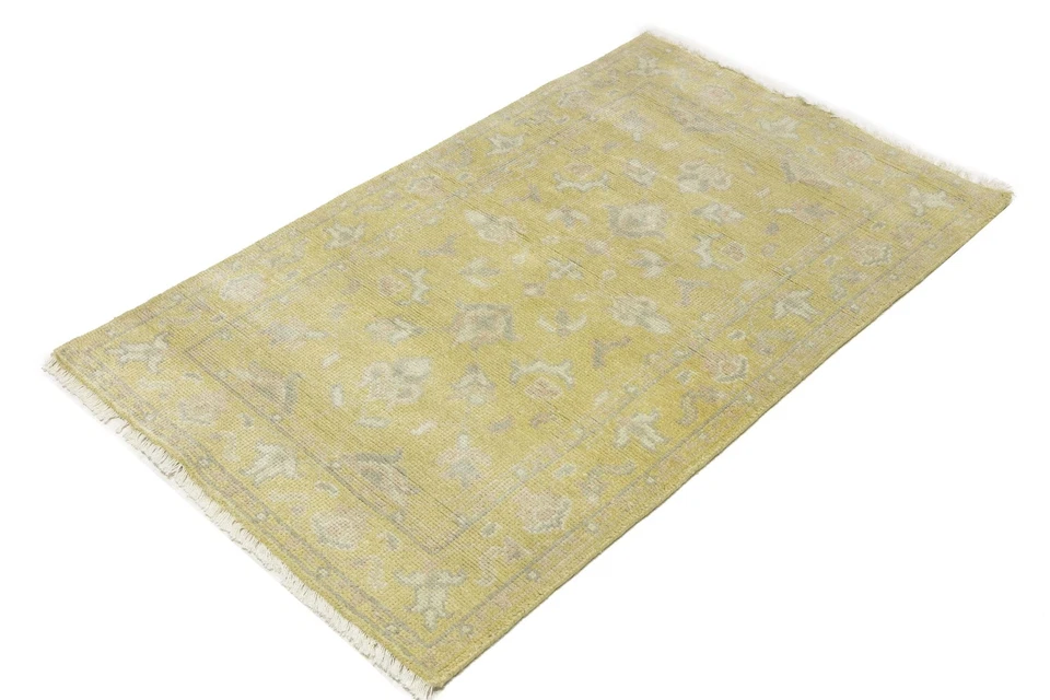 Floral Transitional Wool Oriental Area Rug Bedroom Decor Carpet 3x5ft - Image 3 of 4