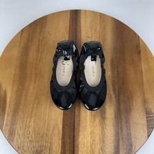 Little Kids Yosi Samra Miss Samara Black Faux Patent Ballet Flats Size 12 C GUC
