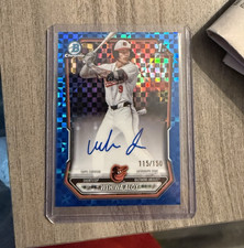Bowman Chrome Autograph Rookie Wehiwa Aloy Blue X-Fractor Baltimore Orioles /150