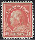 U.S., 1914, Scott #415, 9c Salmon Red, Perf. 12, Wmk. 190, Mint, O.G., N.H. — photo 1