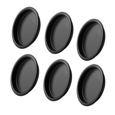 6 Pack Closet Door Finger Pull Black - 2-1/8  Round Sliding Finger Door Pull,...