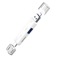 5 in 1 USB/USB Type C / 3.1 Micro-USB External Micro SD Card Reader OTG Adapter.