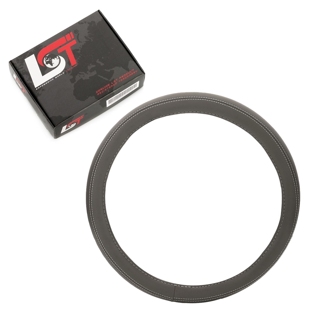 Steering wheel cover Ø 38x8.2cm /15x3 inches Gray for JAGUAR