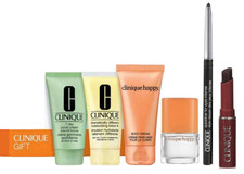 Clinique 6 Pcs Gift Set Happy EDP  Body Cream, Black Honey Lipstick, Quickliner