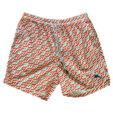 Tommy Bahama Boys Geometric Swim Shorts Lined Pockets Drawstring L/G 6 