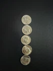 Lot Of 5 Kennedy Halves 40 % Silver. 1968Dates