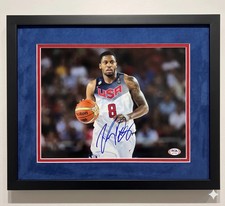 Rudy Gay Team USA Signed Basketball 11x14 Custom Framed Photo PSA