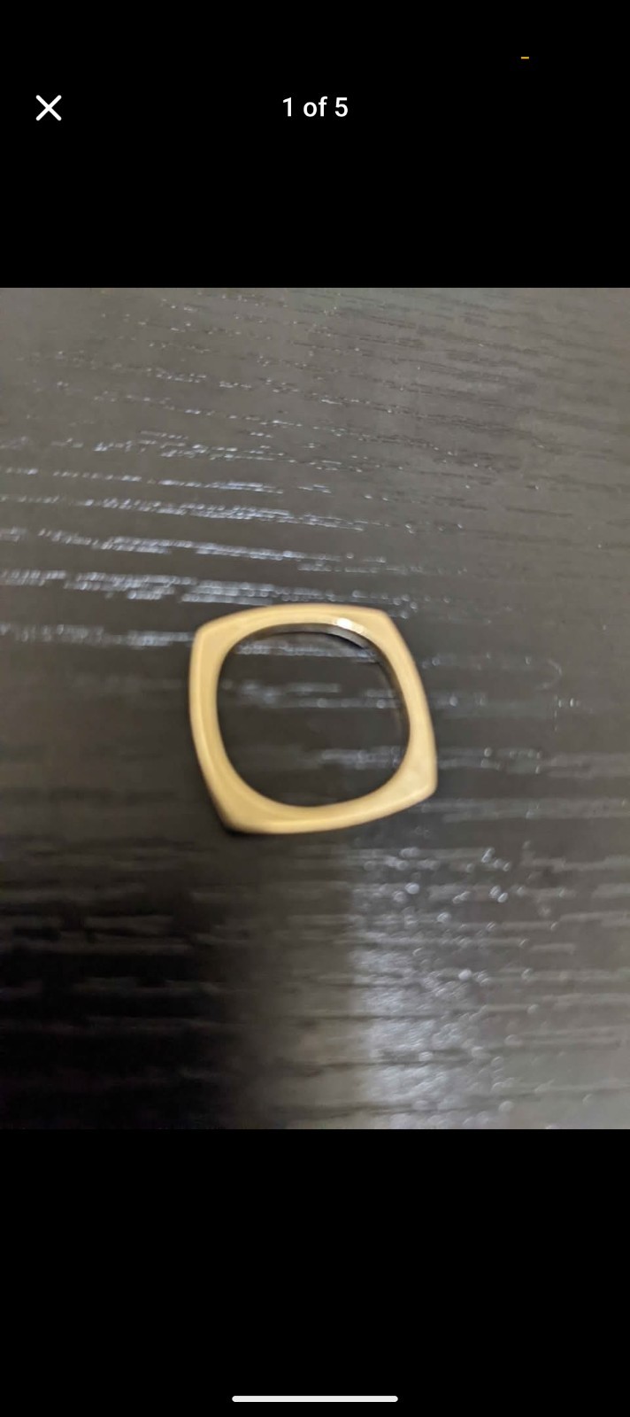 14K Gold Bold Square Stack Ring Sizable - image 7