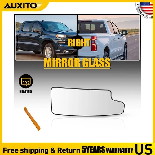 Passenger Side Lower Mirror Glass Heated Fits Chevy Silverado 1500 2500HD 3500HD