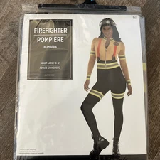 Firefighter Women's Catsuit Costume-Size Large (Size 10/12)