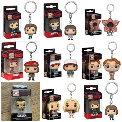 Funko Pocket Pop Schlüsselanhänger Stranger Things Toy Model Eleven Steve Dustin KeyRing