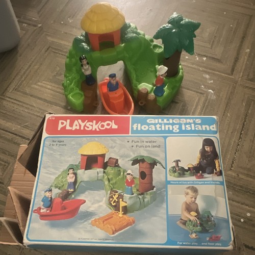 Playskool Gilligan’s Floating Island Playset w/ Figures, Boat & Box #410