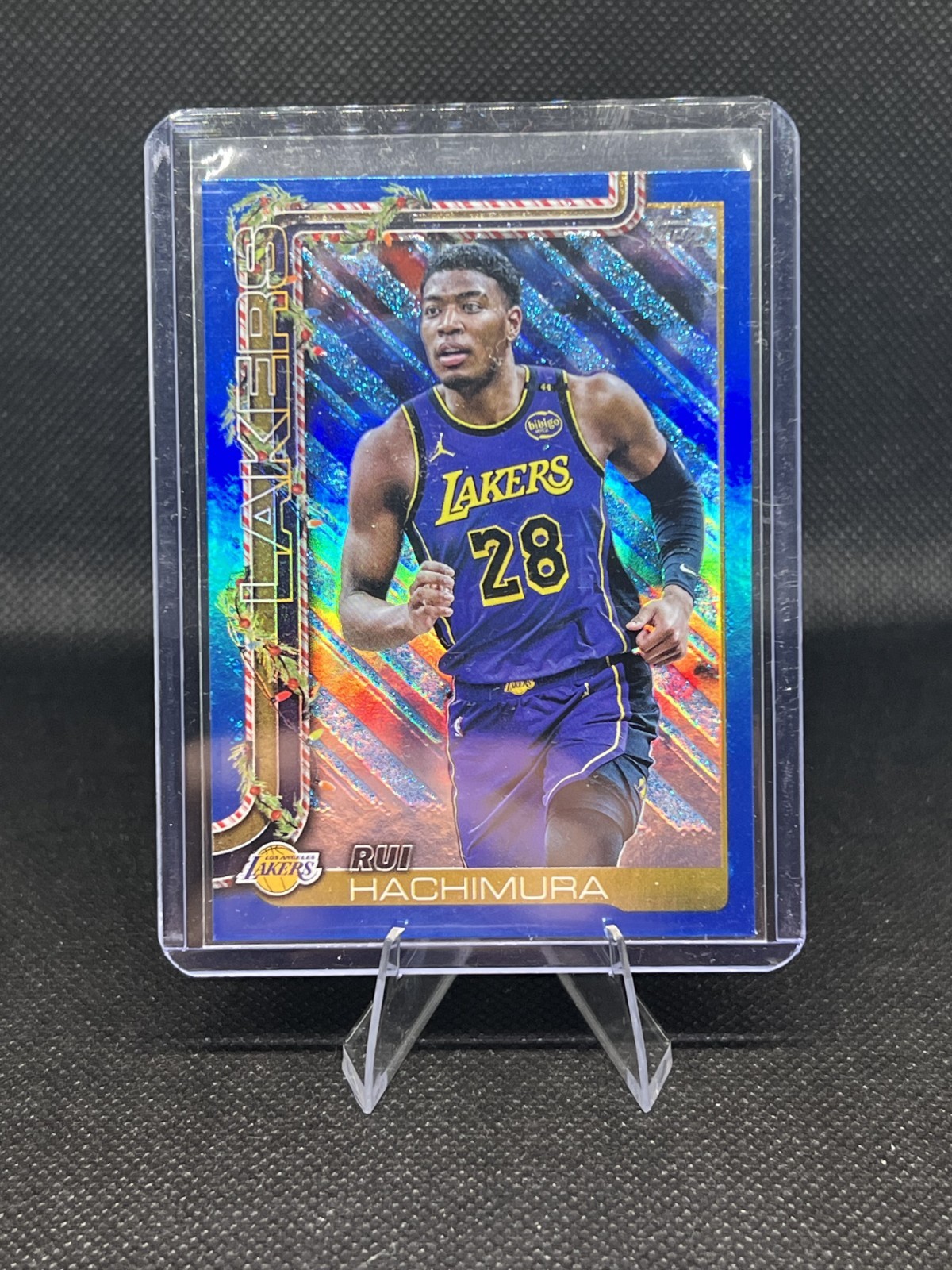 2025-26 Topps Basketball - Rui Hachimura #H123 Blue Holiday Refractor (DAMAGED)
