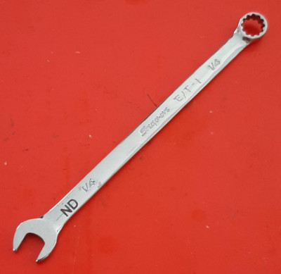 Snap-on Tools USA #8 1/4'' Hex Spline Short Combination Wrench Owner Marks