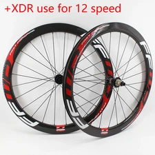 700C Road Bike Carbon Fiber Wheelset Disc Brake Thru Axle Quick Release Hub XDR