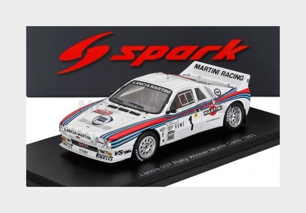 Spark-Model S9108 Lancia - 037 Martini Racing N 1 Winner Rally Montecarlo 1983 W-image