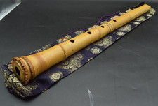 Japanese antique Vintage Shakuhachi Flute Instrument length 63.5cm Bamboo Japan