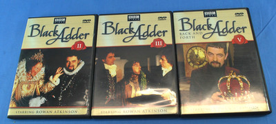 The Black Adder (DVD, 2001) BBC Video Rowan Atkinson 2,3,5 Back & Forth