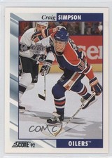 1992-93 Score Craig Simpson #260 0a4