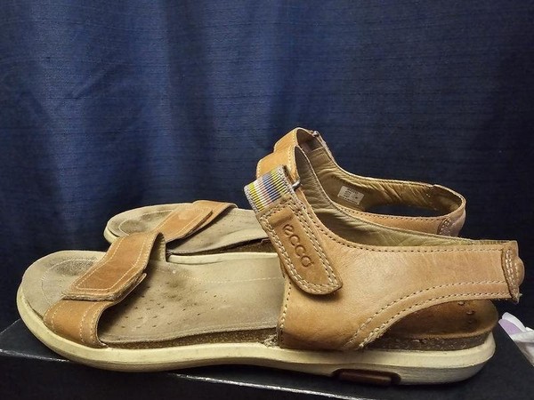 Women Ecco Heels Brown Leather 41 #3PXL