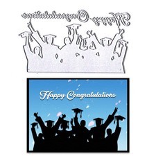 Graduates Die Cuts for Card Making, Congratulations Words Cutting Dies Metal ...