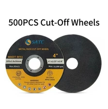 500PCS 4''x1/25''x5/8'' Metal & INOX Cut-Off Wheels For Grinder Cutting Discs