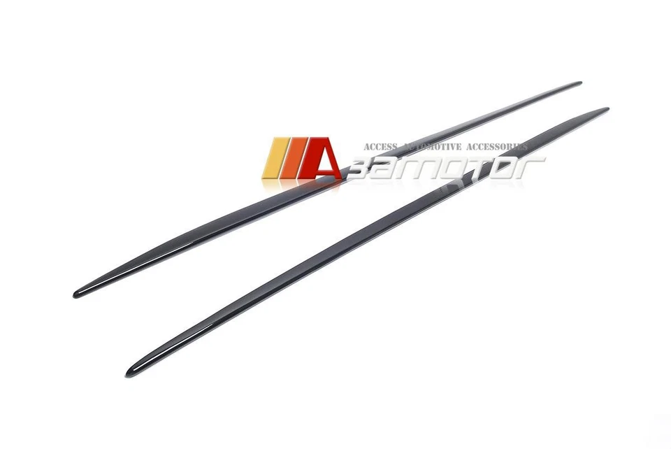 Gloss Black Side Skirt Rocker Panels fits Mercedes W205 Sedan C-Class AMG / C63 Foto 3 de 4