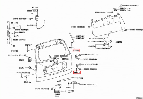 Genuine Prado 120 Series TRJ LJ KDJ GRJ Upper Lower Rear Door Tailgate Hinge x2 - Picture 15 of 18