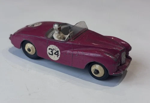 Vintage 1950s Dinky Toys No. #107 Sunbeam Alpine Diecast Sports Car with Driver
