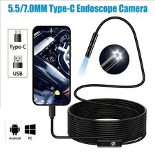 Waterproof Endoscope Snake Cam Inspection Camera for ANDROID ONLY USBC Car 5.5M