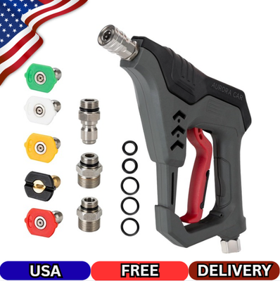 #ad Pressure Washer Short Gun Commercial 5000 PSI 12 GPM 5 Spray Nozzle Tips 3 ... $26.15