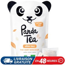 Panda Tea Thé Vert Bio Détox & Minceur 28 Sachets Mousseline Maté Guarana