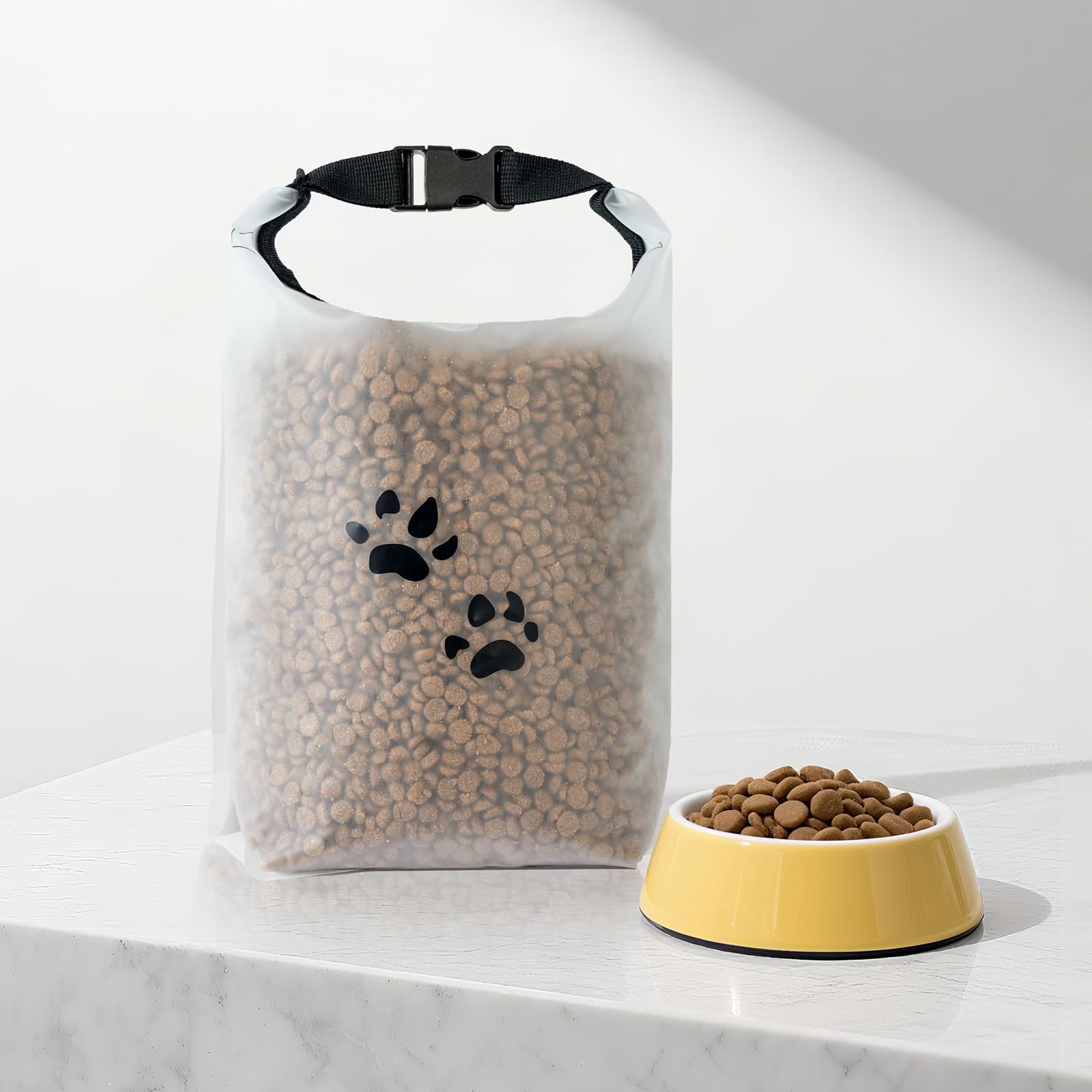 Storage Bag For Travel, Dog Food Container With Roll-top Closure, Bp...