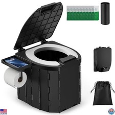 Portable Travel Toilet for Adults  Kids, Foldable Camping Potty, 450lbs
