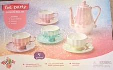 ToyBox Tea Party Ceramic 9 Pieces Tea Set Girls Coffee /tea Party Set