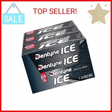 Dentyne Ice Arctic Chill Sugar Free Gum, 9 Packs of 16 Pieces 144 Total Pieces