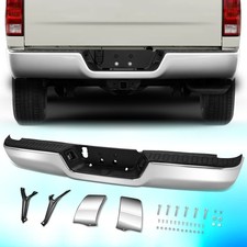 For 2009-2024 Dodge Ram 1500 2500 3500 Rear Step Bumper Assembly Chrome Steel