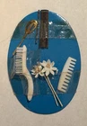 Vintage Barbie Hair Fair #4043 Flowers Bobby Pins Brush Comb On Blue Card 1960’s