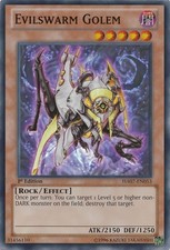 Evilswarm Golem - HA07-EN053 - Super Rare - 1st Edition - Damaged