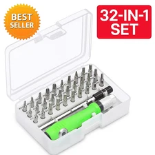 32pc Mini Precision Screwdriver Set Magnetic Bit Kit Tools Phone Laptop Toolkit