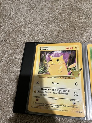 1995 Pikachu - (25th Anniversary) 58/102 Jumbo Card Very Rare | eBay