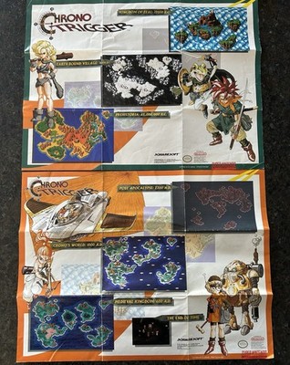 Chrono Trigger SNES Maps/Posters Only -Super Nintendo