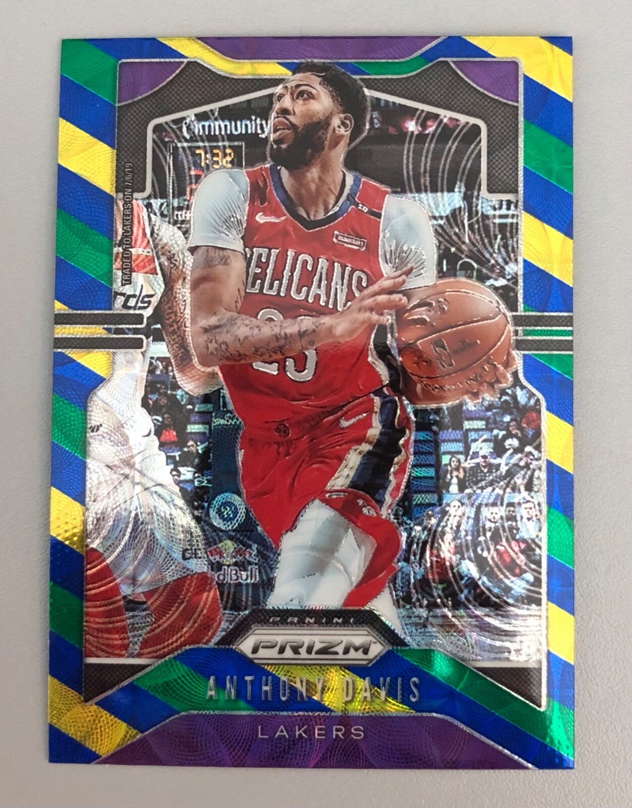 Anthony Davis 2019-20 Prizm Choice Blue Yellow Green FREE SHIPPING!
