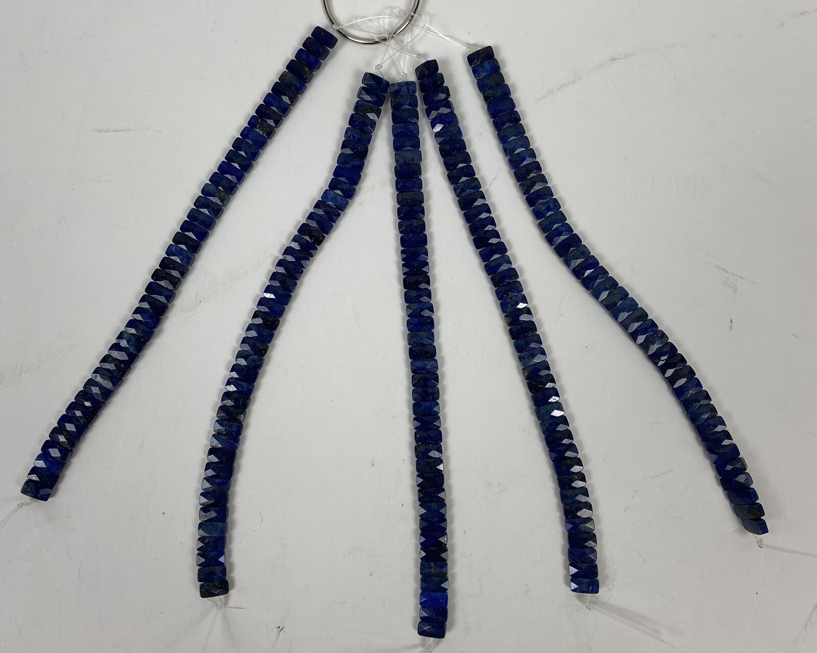 10mm X 5mm Lapis Lazuli Rectangle Faceted Beads 5 Strands - 39 Gemstones Strand