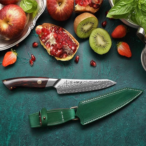 Damastmesser Set (5 Messer), Küchenmesser, Geschenk, Hezhen - Bild 7 von 8