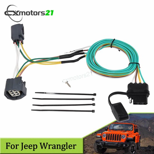 4 Pin Flat Trailer Tow Light Wire Harness Connector for Jeep Wrangler