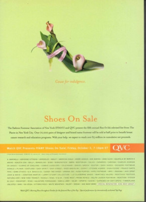 advertising print ad Fashion Shoe FFANY shoes on Sale QVC indulgence 1998 ad