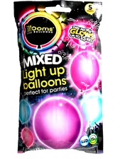 Illooms LED 5 Pack Light Up Party Balloons 9 Inches