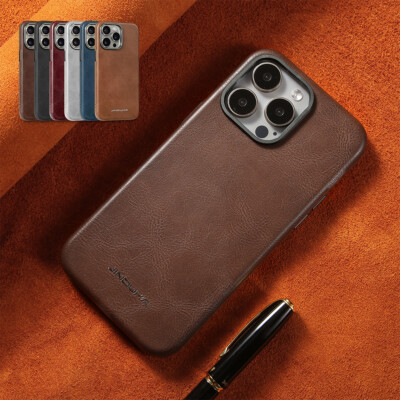 Magnetic Magsafe Leather Shockproof Case Cover For iPhone 15 Pro 12 Pro Max