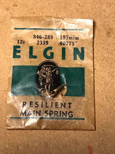 Elgin Factory Mainspring for 12s No. 2339 - Steel